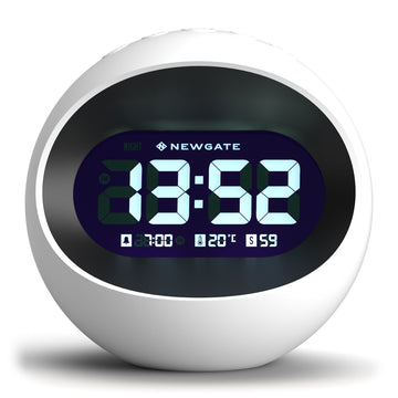 Newgate Centre Of The Earth Lcd Alarm Clock White*