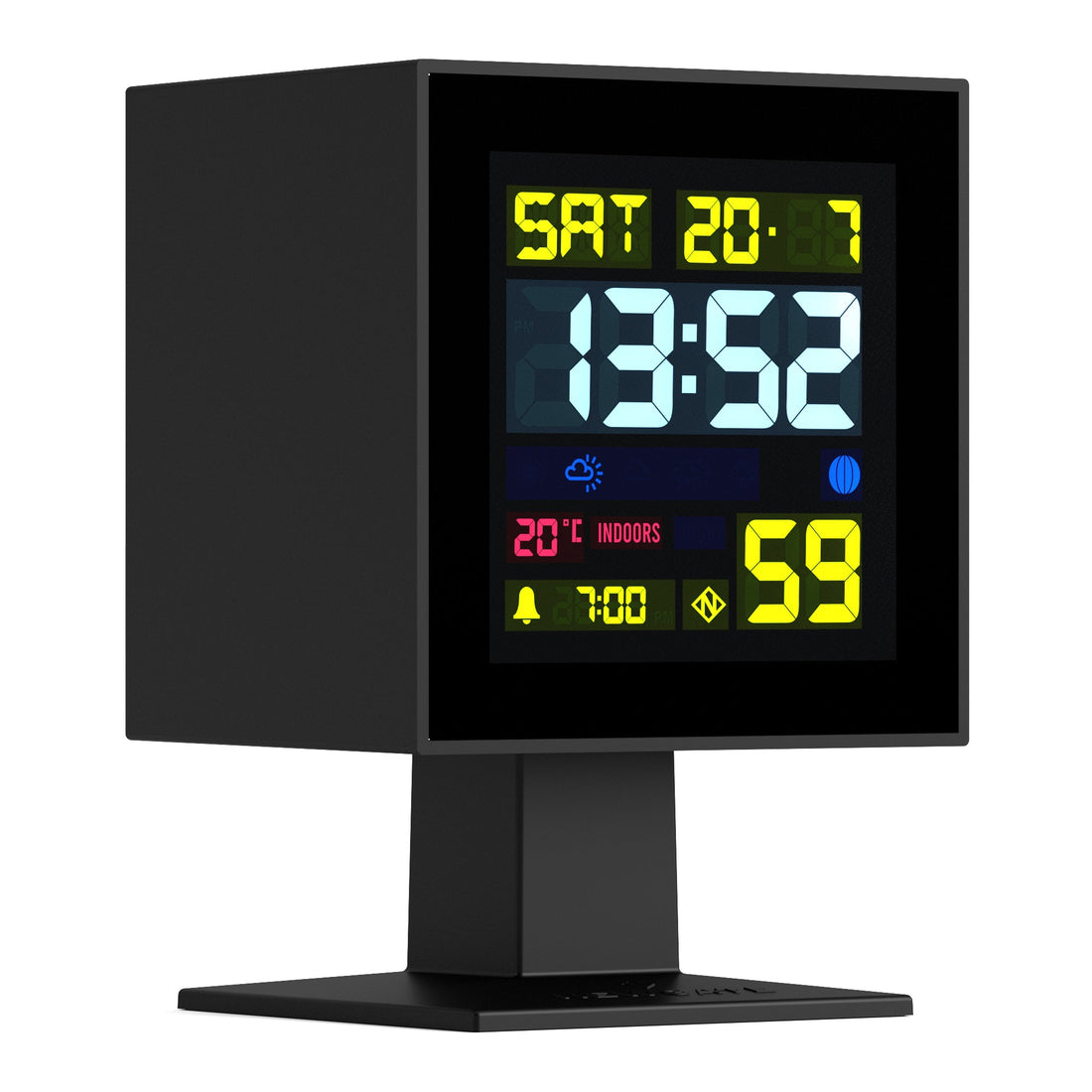 Newgate Monolith Lcd Alarm Clock Black*