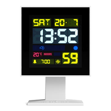 Newgate Monolith Lcd Alarm Clock White*