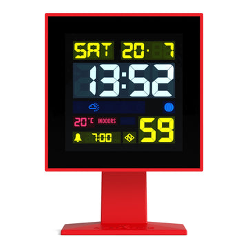 Newgate Monolith Lcd Alarm Clock Fire Engine Red*