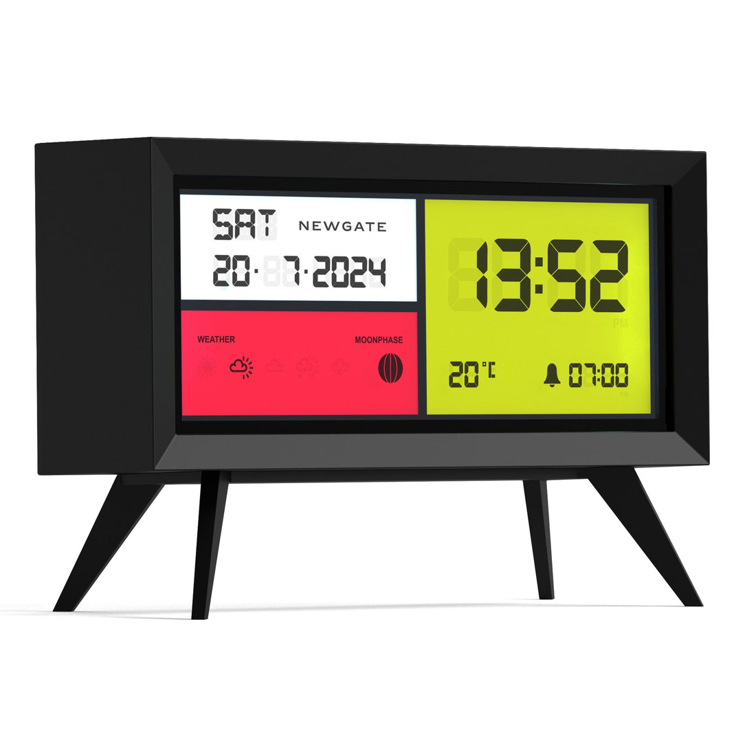 Newgate Spectronoma Lcd Alarm Clock Matte Black*