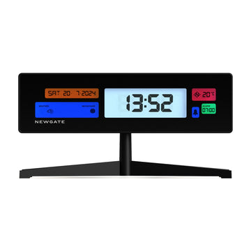 Newgate Supergenius Lcd Alarm Clock Matte Black*
