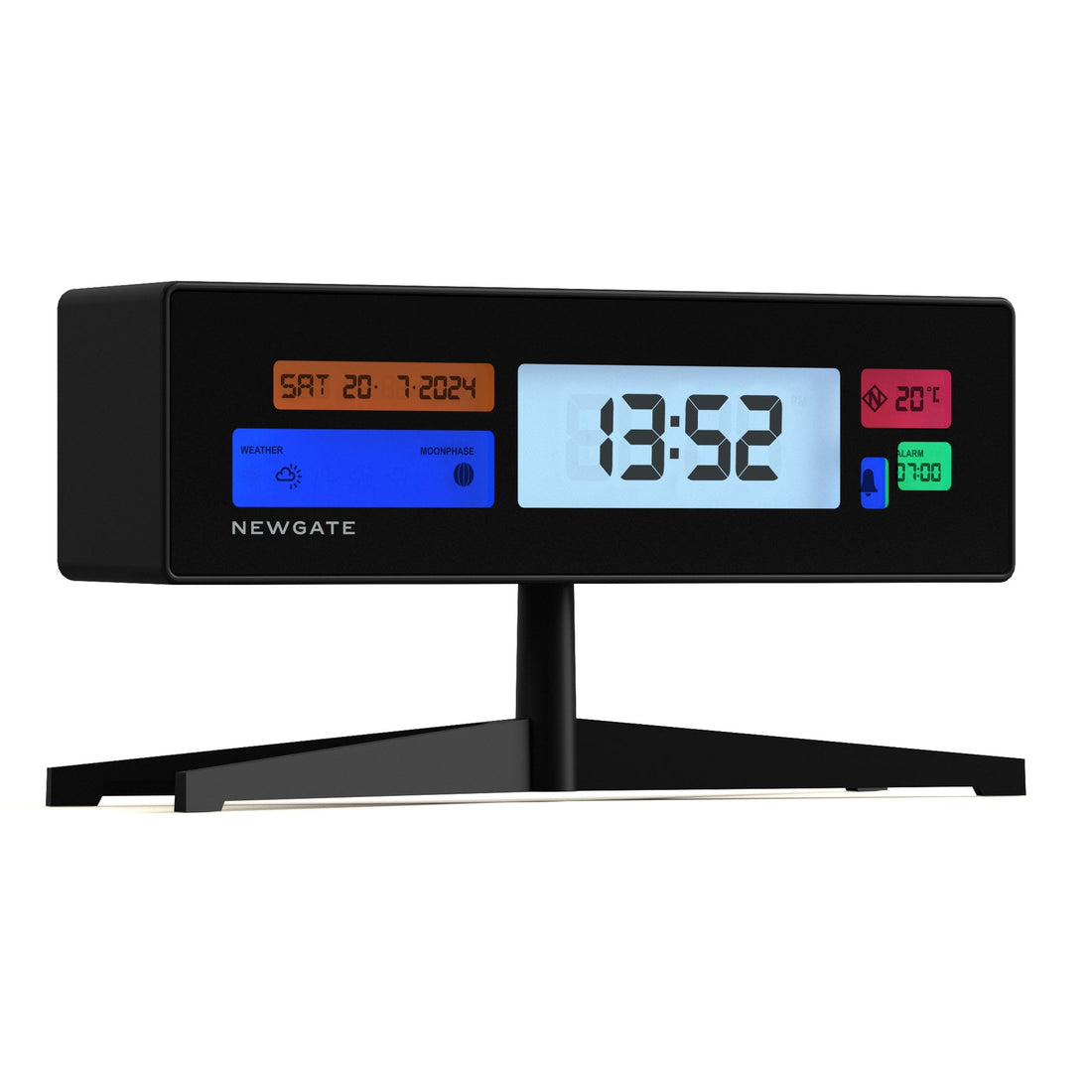 Newgate Supergenius Lcd Alarm Clock Matte Black*