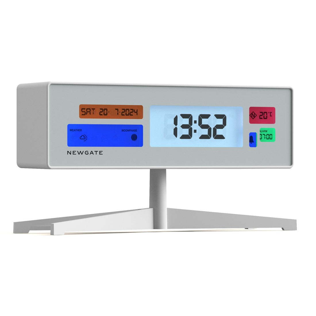 Newgate Supergenius Lcd Alarm Clock Matte White*