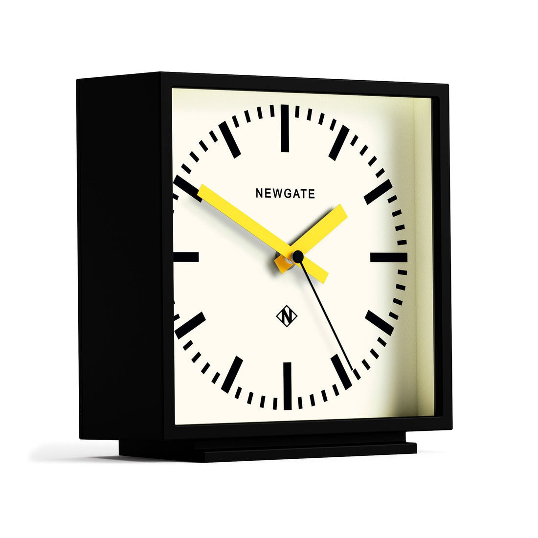 Newgate Amp Mantel Clock Black With Yellow Hands*
