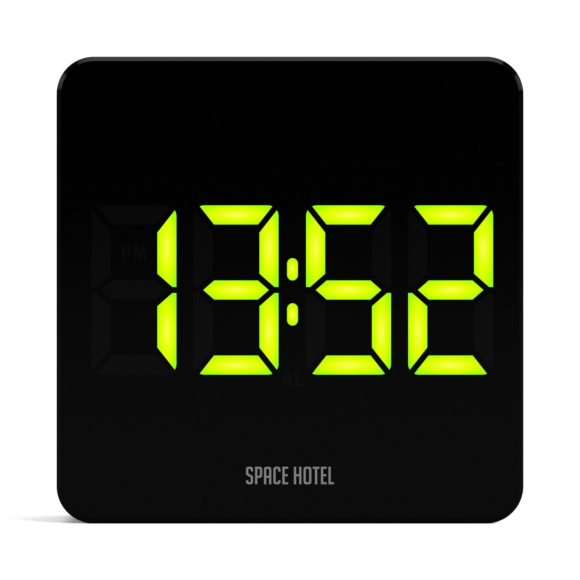 Newgate Space Hotel Orbatron Alarm Clock Black Case - Black Lens - Green Led*