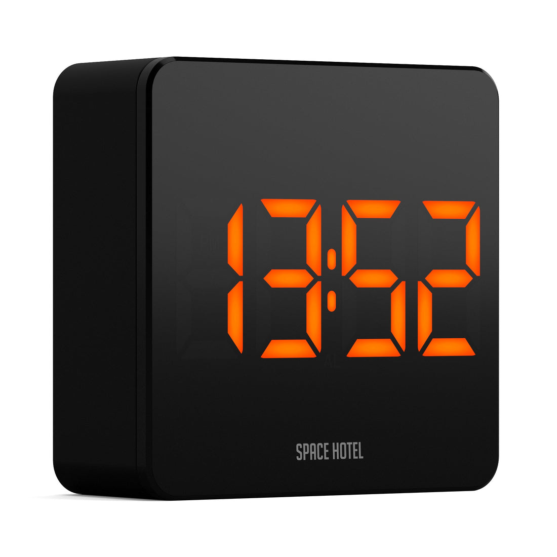 Newgate Space Hotel Orbatron Alarm Clock Black Case - Black Lens - Orange Led*