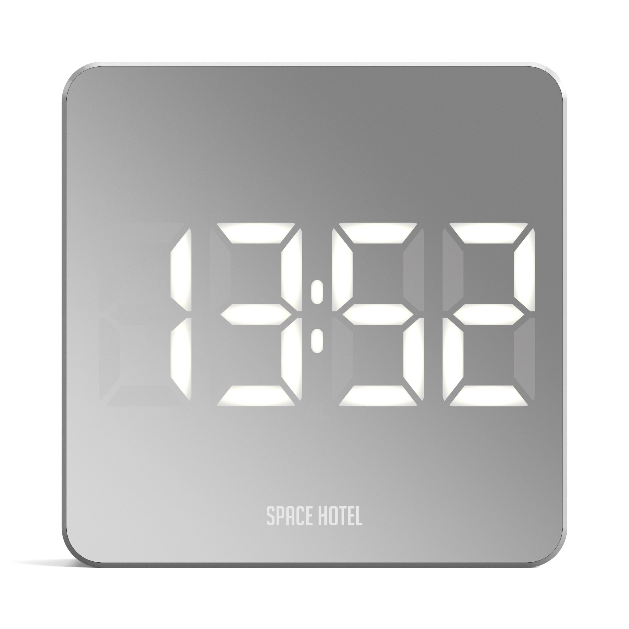Newgate Space Hotel Orbatron Alarm Clock White Case - Silver Lens - White Led*