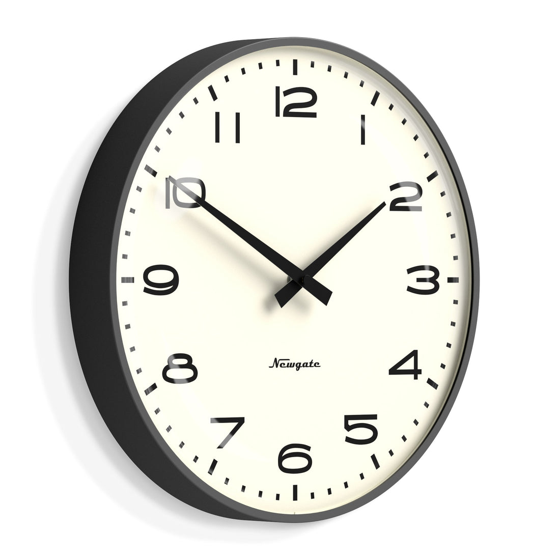 Newgate Radio City Wall Clock Black Arabic Dial - Matte Blizzard Grey*