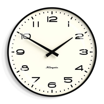 Newgate Radio City Wall Clock Black Arabic Dial - Matte Black*