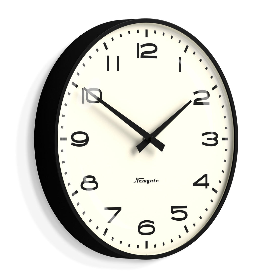 Newgate Radio City Wall Clock Black Arabic Dial - Matte Black*