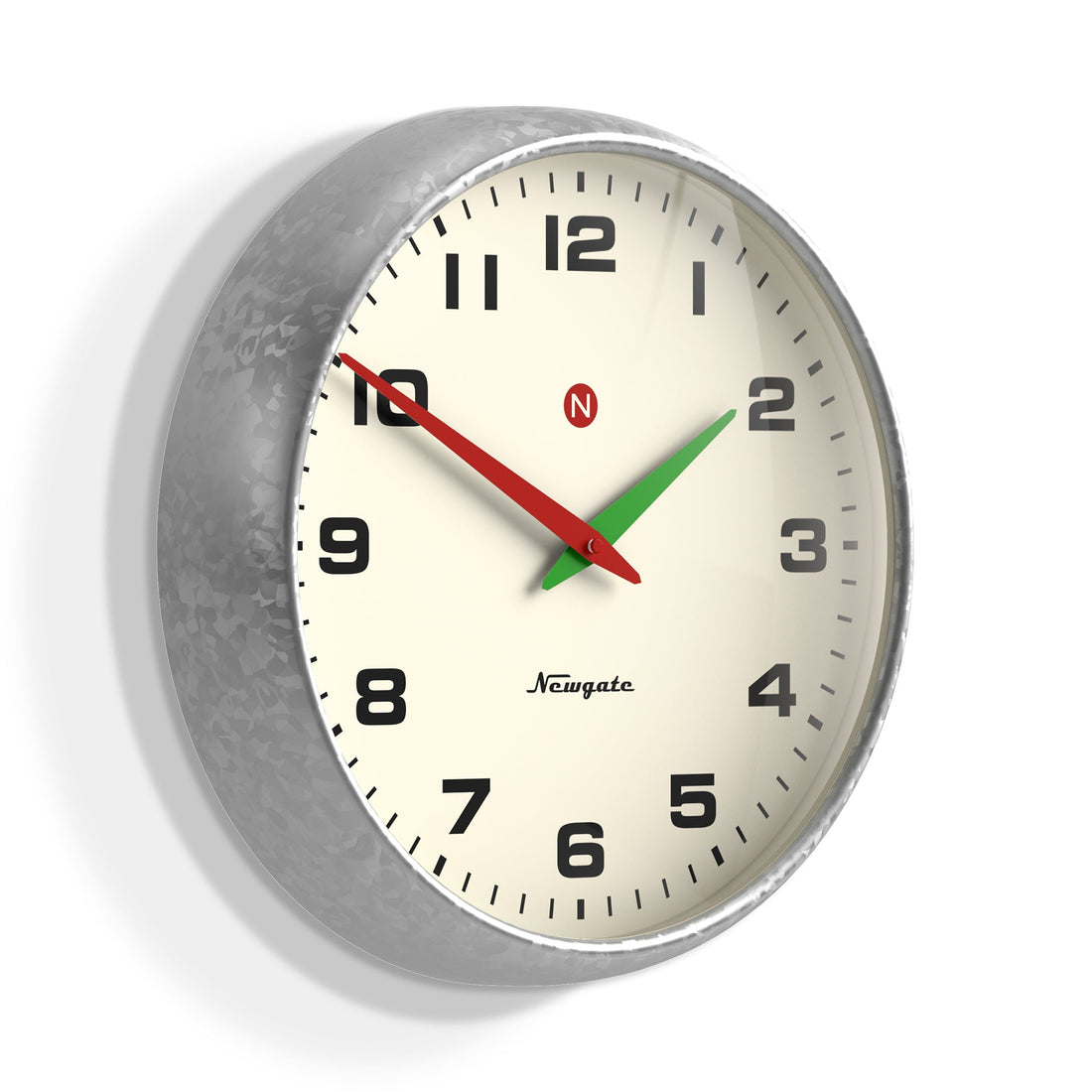 Newgate Superstore Wall Clock Alpha Dial Galvanised*