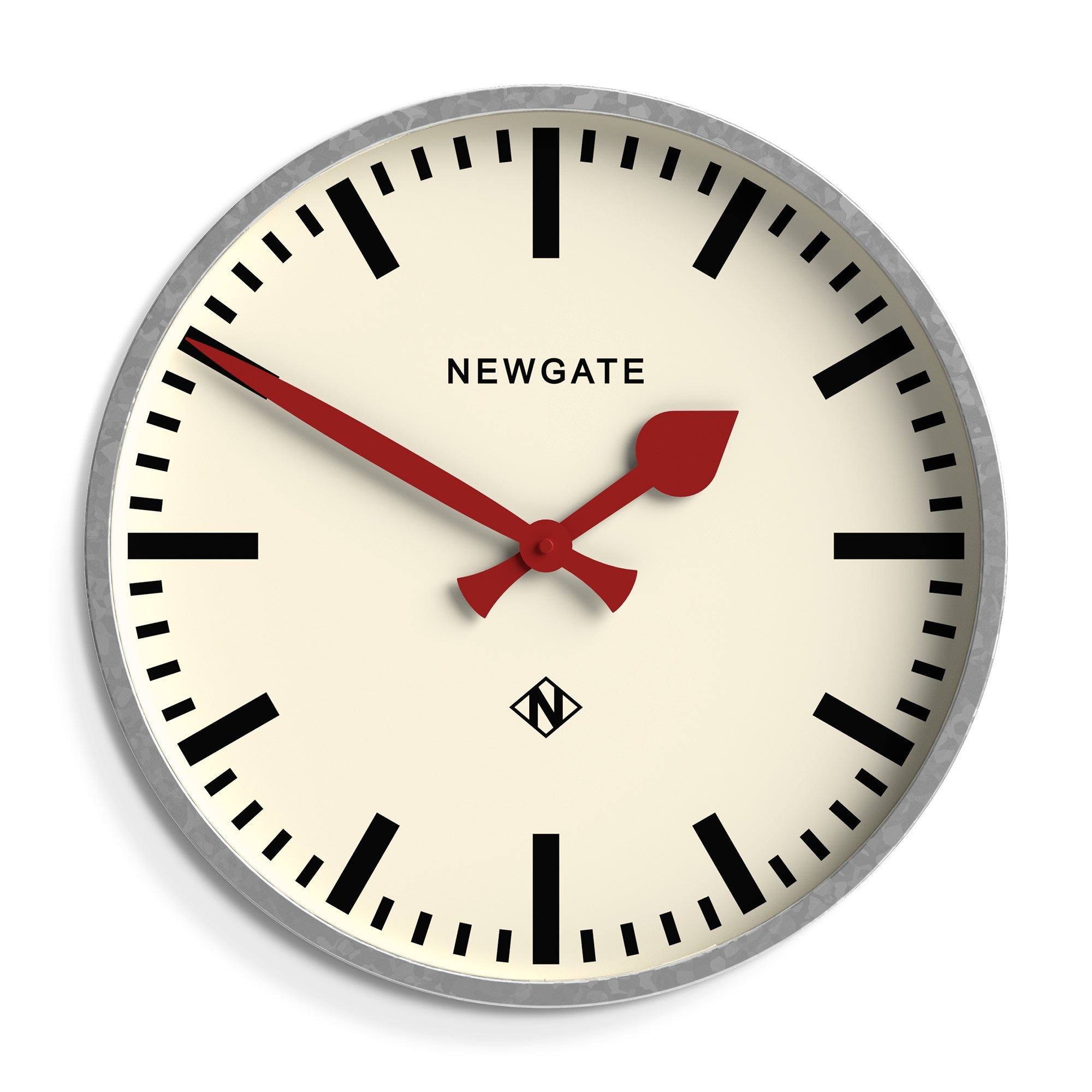 Newgate Universal Wall Clock Railway Dial Galvanised*