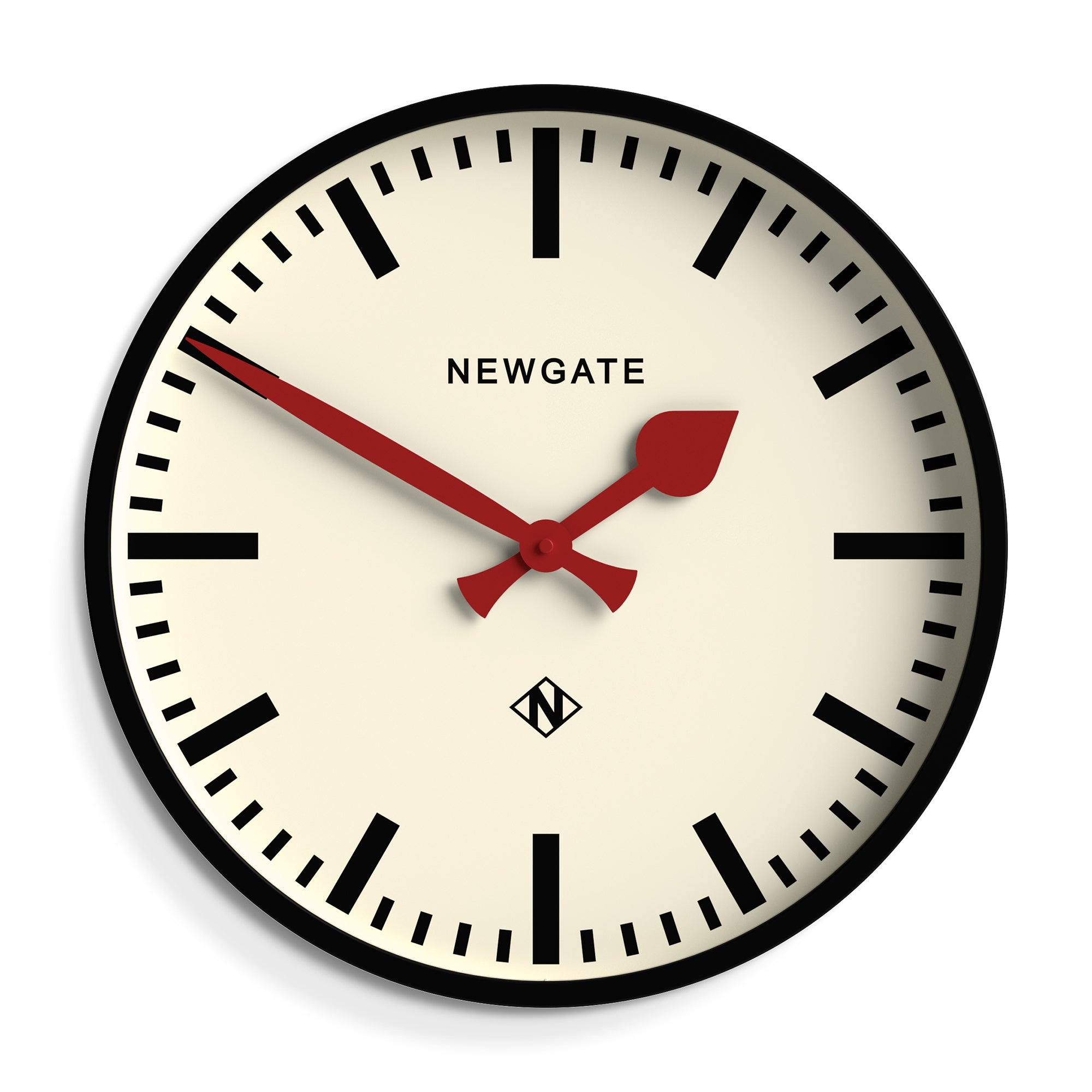 Newgate Universal Wall Clock Railway Dial Black*