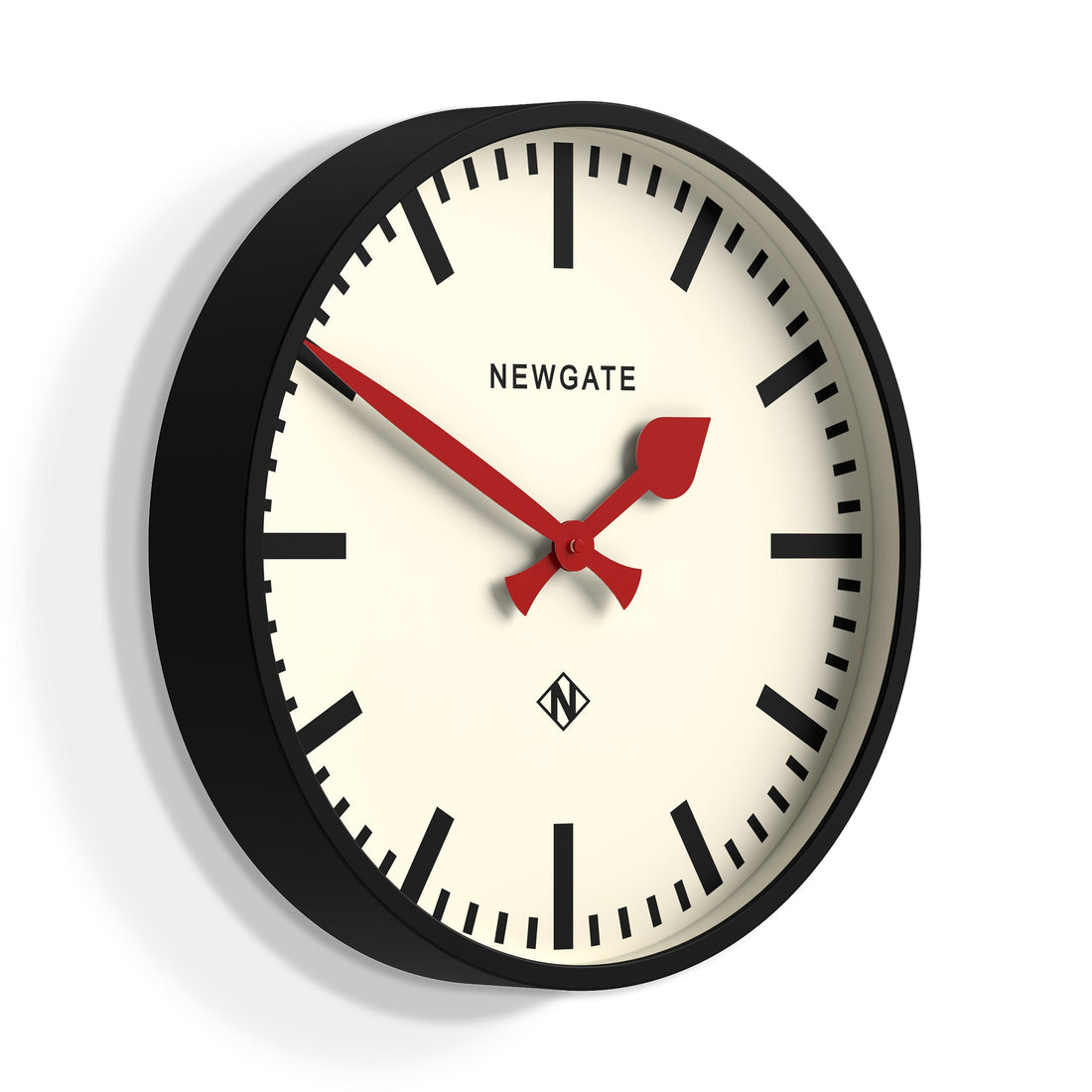Newgate Universal Wall Clock Railway Dial Black*